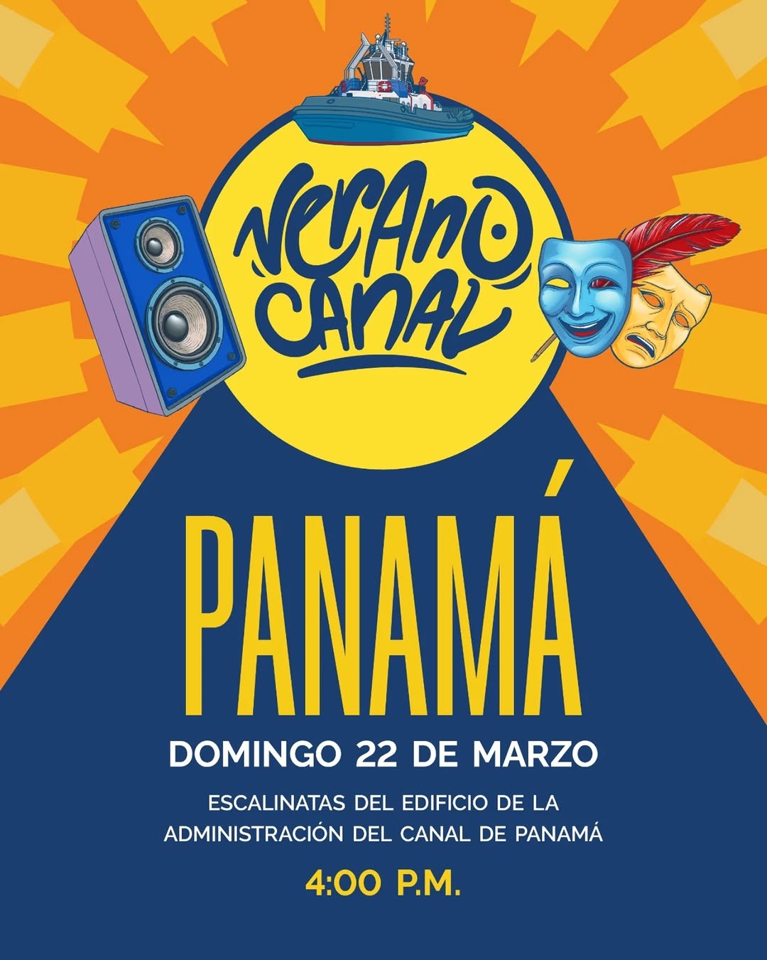 Poster del evento Verano Canal en el Canal de Panamá